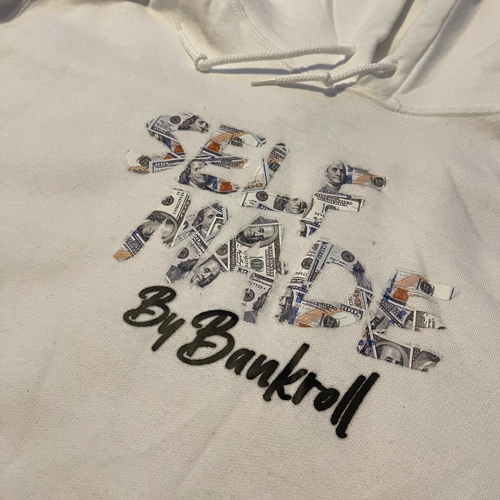 White self made hoodie